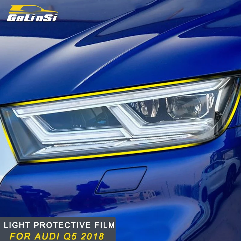 

Gelinsi For Audi Q5 2018 Car front light protective film front lamp film decoration accessories
