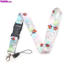 Слон Радуга осознание аутизма ремешки для мобильных телефонов шеи ремешки для ключей ID карты USB держатель мобильного телефона с подвеской лямки