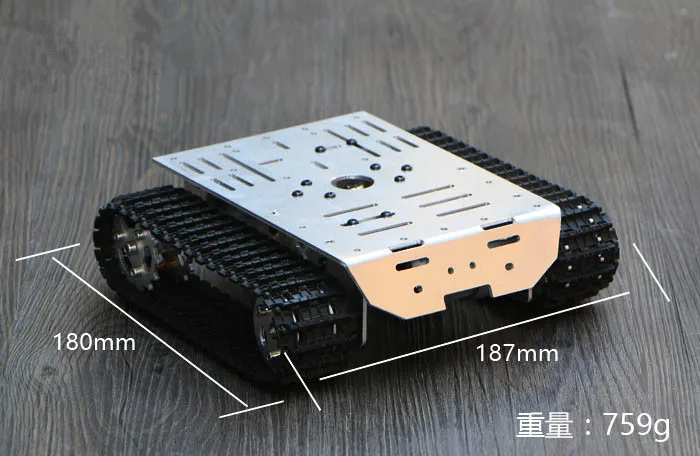 

Metal Robot Tank Car Chassis With 2PCS Encoder Gear Metal Motor Smart Clawer Tracked Caterpillar Robotic Model Diy RC Toy