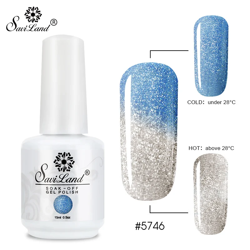 

Saviland 15ml Chameleon Colors UV Gel Lacquer Temperature Change Color Gel Varnish Thermo Semi Permanent Lucky Gel Nail Polish