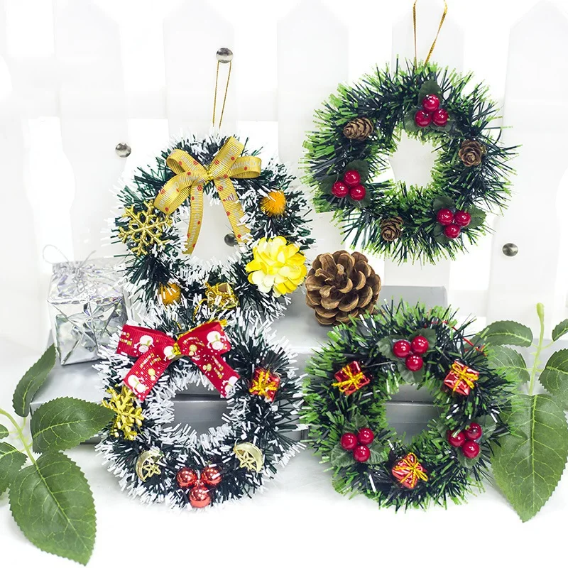 

Snowman Christmas Deer Cloth Art Wreath Rattan Reed Wreath Garland Christmas Decoration Ornaments Party Supplies Home Decor Pro