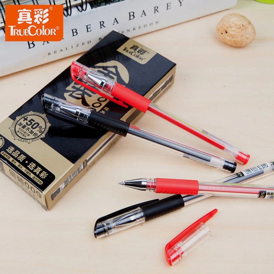 

6pcs/lot Gel Pen Black Red Blue Ink 0.5mm for Writing High Quality Pen Office Stationery School Refillable Refills