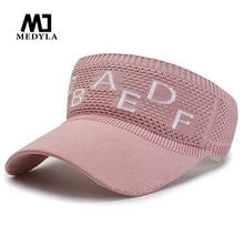 MEDYLA Регулируемая солнцезащитная Кепка плоская кепка Хлопковые бейсболки женские Классическая сетчатая воздухопроницаемая Кепка стильный дизайн розовый цвет Повседневная шапка