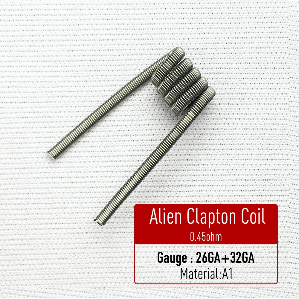 10 шт. катушка Volcanee Alien Clapton плоская скрученная сплавленная Quad Tiger нагревательная