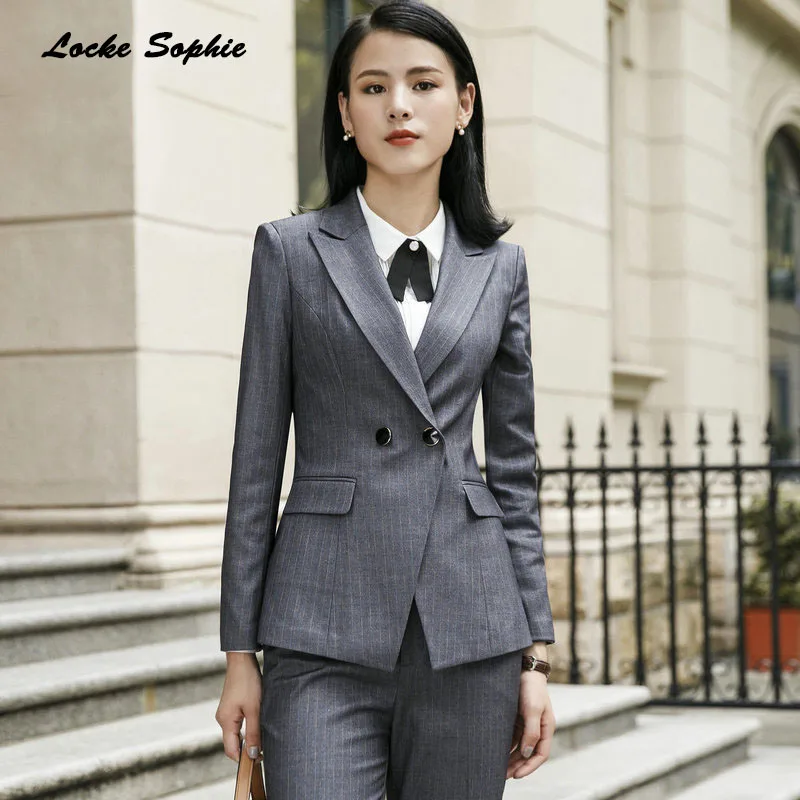 1pcs Womens Plus size Blazers and coats 2019 Spring cotton blend Double-breasted Suits jackets ladies Skinny Blazers Suits coats