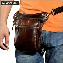 Новая оригинальная кожаная дизайнерская мужская маленькая сумка-мессенджер, модная дорожная поясная сумка на талию, сумка для ног 211-2-c