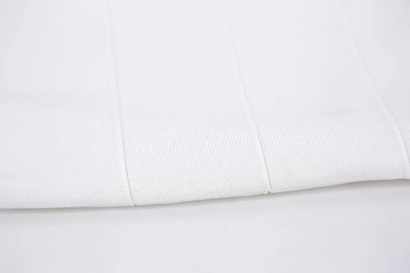 Высокое качество Белый хаки с длинным рукавом Мини вискоза Бандажное платье вечернее платье