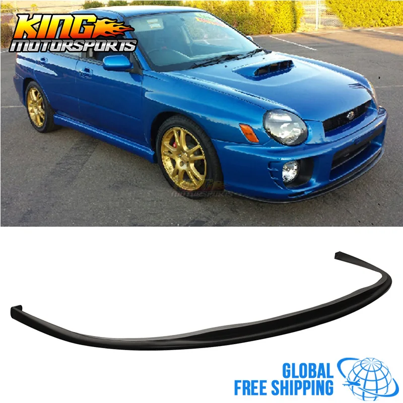 Fits 02-03 Subaru Impreza WRX 4Dr STI Front Bumper Lip Spoiler - Urethane PU Global Free Shipping Worldwide Fits 02-03 Subaru Impreza WRX 4Dr STI Front Bumper Lip Spoiler - Urethane PU Global Free Shipping Worldwide