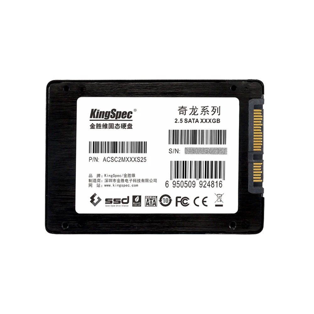 Kingspec 16 Гб 2," SSD/HDD твердотельный жесткий диск внутренний SATA3 6 Гбит/с для ноутбука lenovo hp DELL