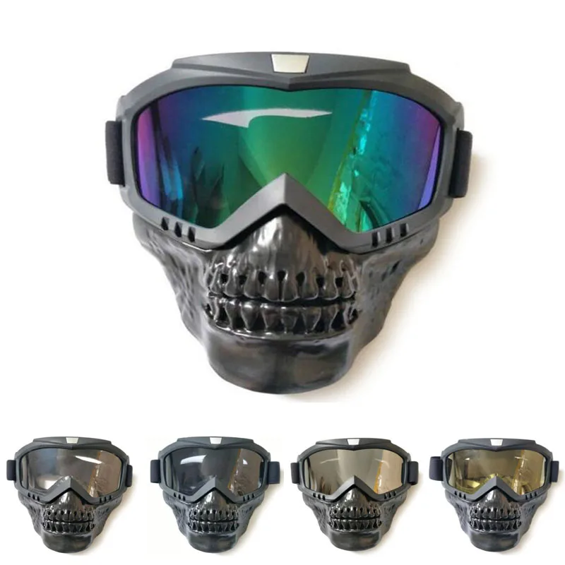 

Modular Mask Detachable Goggles And Mouth Filter Perfect for Open Face Motorcycle Half Helmet or Cosplay Vintage Helmets