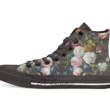 Jan Davidsz. De Heem Натюрморт с цветами в стеклянной вазе 1683 Дизайн Повседневная парусиновая обувь на заказ Прямая