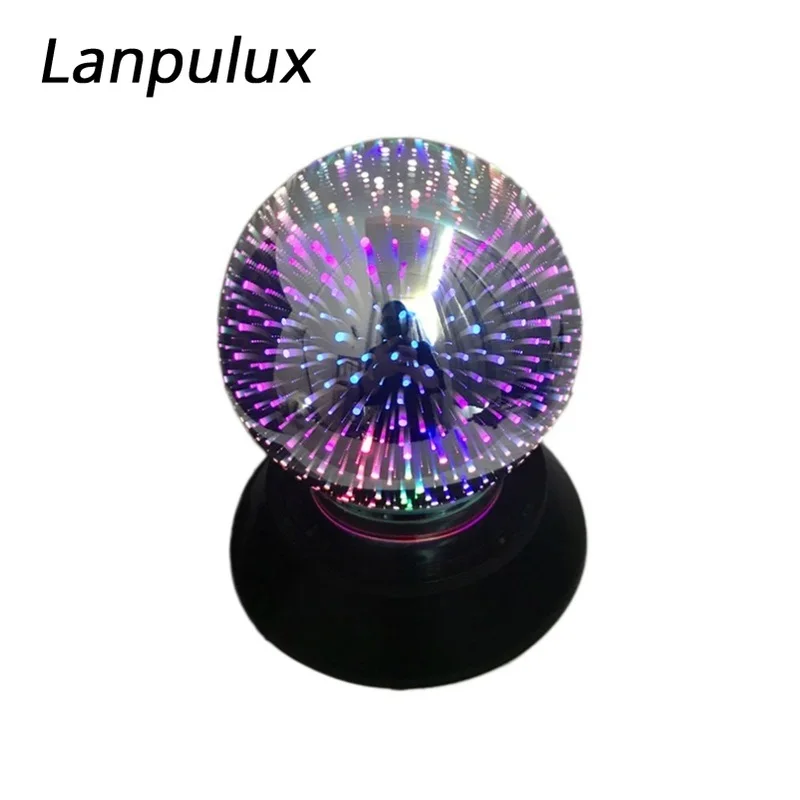 Lanpulux 3D фейерверк стеклянная игрушка со светодиодом переносная Настольная лампа с прямым подключением Батарея двойного назначения украшения светильник детские подарки