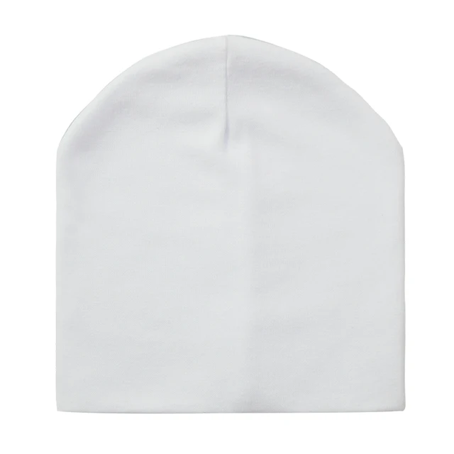 Baby Hats Cotton Solid Color Baby Cap Children's Beanie Hat For Boys And Girls Kids Boys Winter Hat white