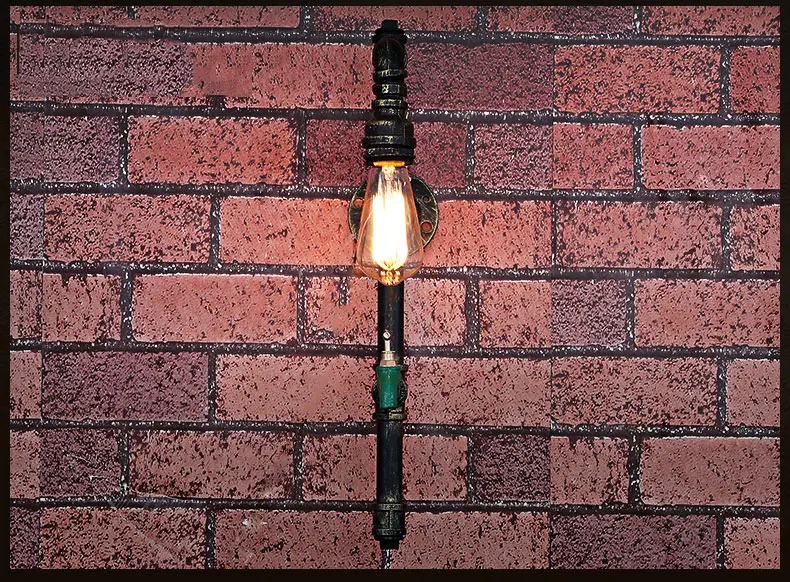 Indústria do Vintage do Punk de Vapor Lâmpada de Parede Loft Restaurante Clube Varanda Corredor Café Luz Arandela Tubulação Água Edison E27 Sutiã Bar 20 loft wall lamp
