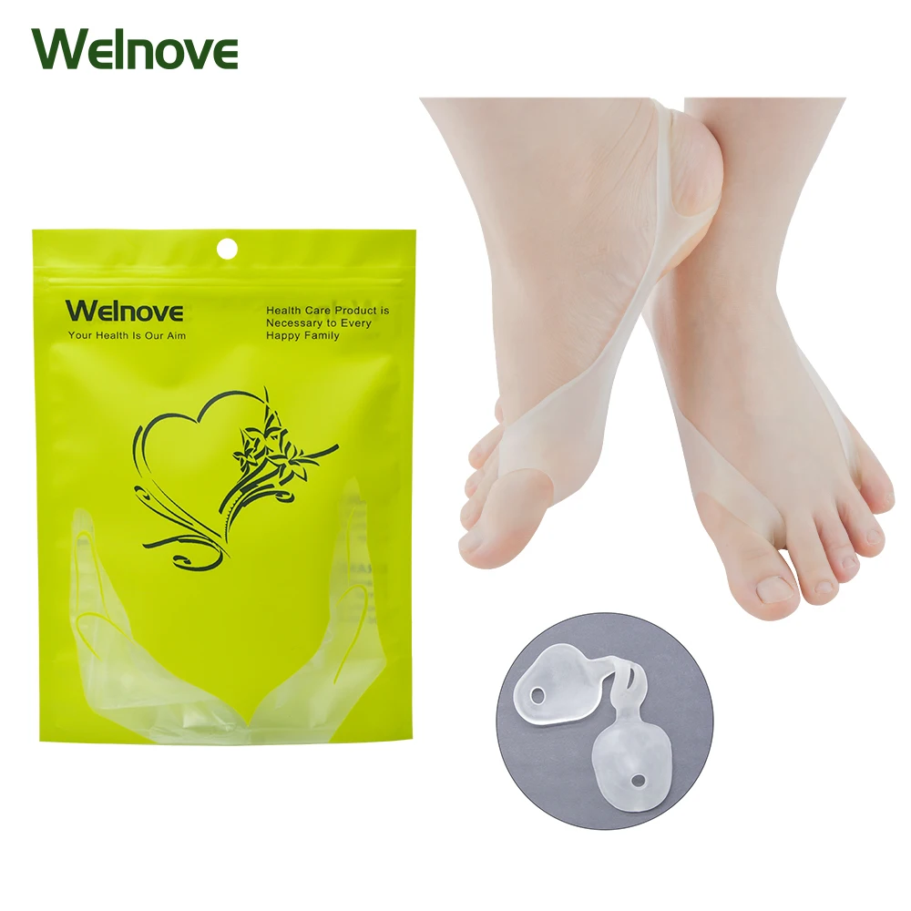 

2Pcs Transparent Silicone Gel Bunion Big Toe Separator Overlapping Protection Corrector Hallux Valgus Foot Massager Z26101