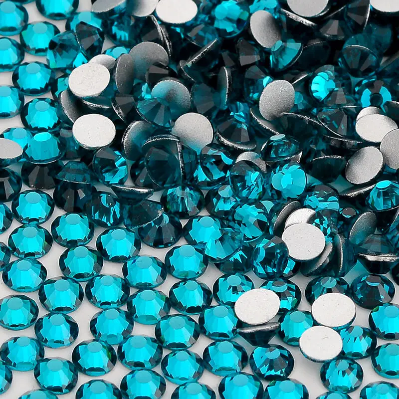 Стеклянные стразы Indicolite с плоской задней стороной не требующие горячей фиксации