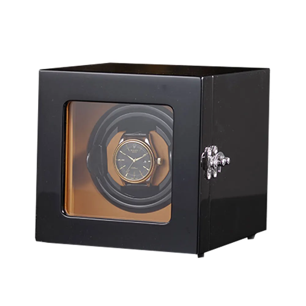 Luxury Watch Winder,LTCJ Wooden Automatic Rotation1+0 Watch Winder Storage Case Display Box(outside is black