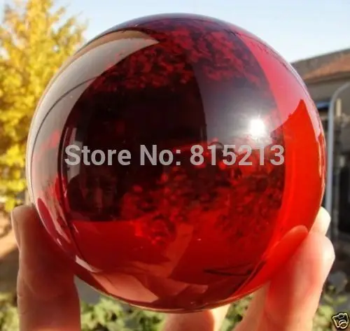 

Asian Rare Natural Quartz Red Magic Crystal Healing Ball Sphere 60mm+Stand