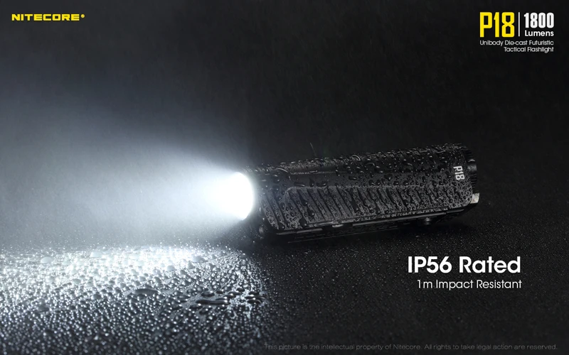 Nitecore P18 светильник-вспышка Unibody чехол футуристический CREE XHP35 HD 1800 люмен светодиодный тактический светильник-вспышка со вспомогательным красным светильник