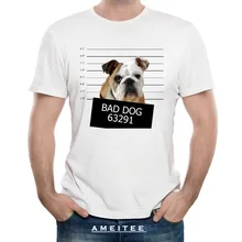 Новинка; сезон лето; модные дизайнерские мужские короткий рукав Bad лапой Собаки Футболка в стиле хип-хоп; забавная футболка "Магия" мужской уличный стиль