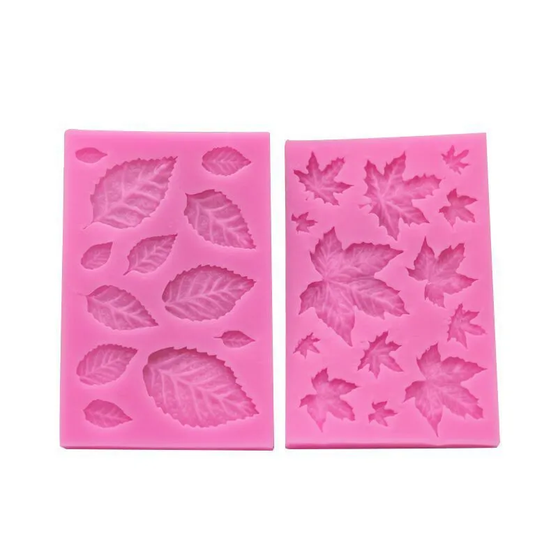 

4YANG Leaves Silicone Mold Maple Leaf Fondant Cake Pastry Decorating Tools Chocolate Confeitaria Baking Moulds Kitchen Gadget