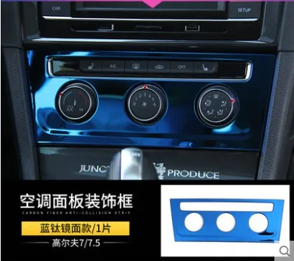 High-quality stainless steel Interior trim sequins(blue), dashboard trim For Volkswagen Golf 7/7.5 Rline, Car-Styling - Цвет: 03