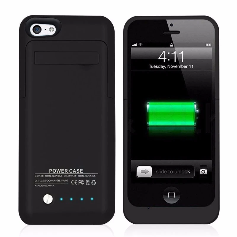Caso Del Cargador de Batería externa el iphone 5 Caja de Batería 5S para iPhone SÍ Banco de la Energía de Reserva Externa Del Caso Del Cargador para iphone 5C|case