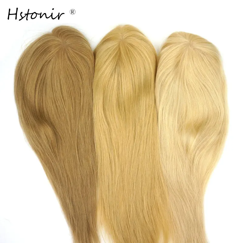 

Hstonir Toupee Hair For Women Human Hair Topper Toupee 613 Closure Wig Kosher European Remy Hair Top Piece TP04