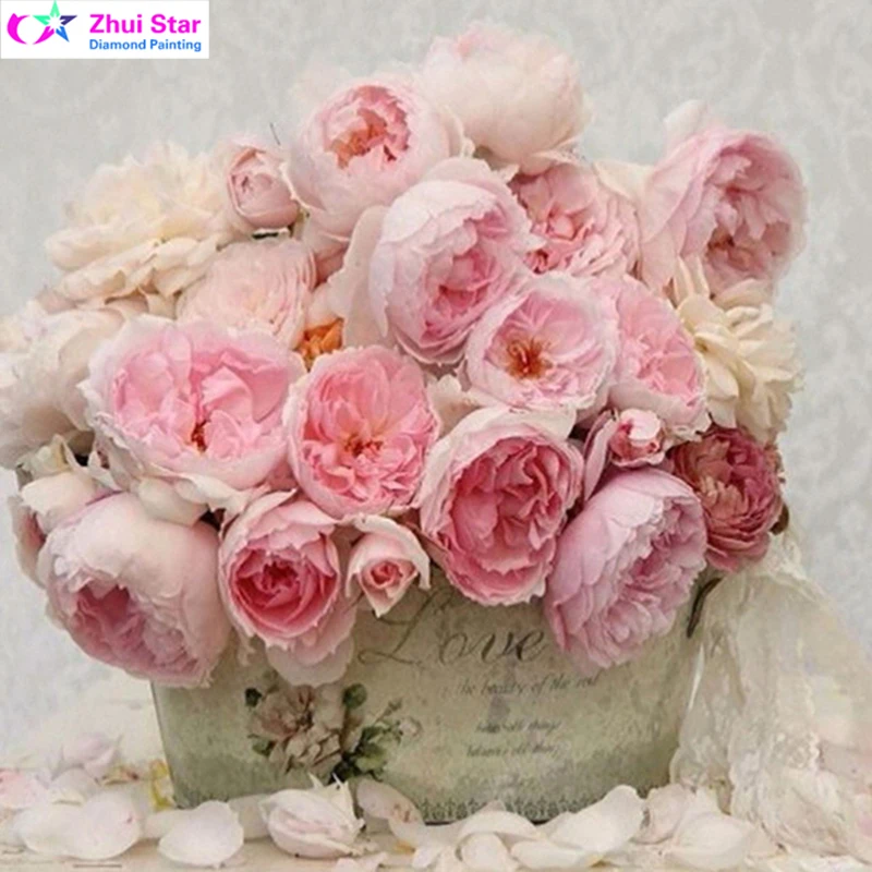 

YIBRIGHT 5D Round diamond painting diy diamond painting embroidery cross stitch Home Decor Full dimond mosaic Gift Flower 02 ZX