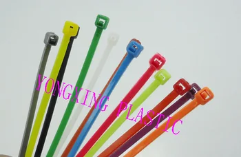 

90pcs/lot 2015 new 6 color 10 inch(40lbs) 4x250mm(Width 3.0mm) Network Nylon Plastic Cable Wire Zip Tie Cord Strap