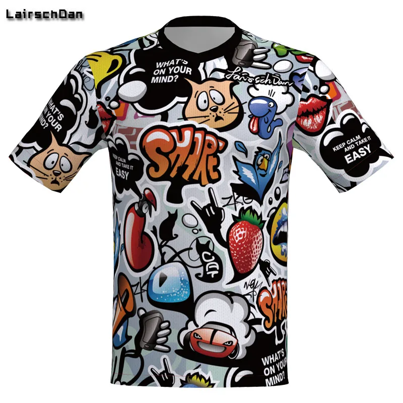 

SPTGRVO LairschDan 2019 Funny Short Sleeve Downhill Jersey MX DH MTB Enduro Mountain Bike ClothesMotocross Racing Cycling TShirt