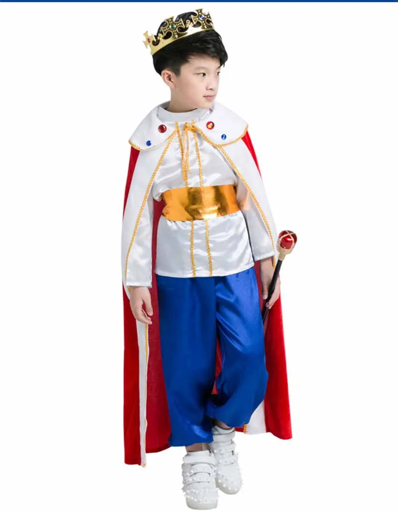 Little Prince Cosplay For Boys Prince Charming Kingdom Costume Leader King Cosplay Children`s New Year`s Costume Plus Size XL