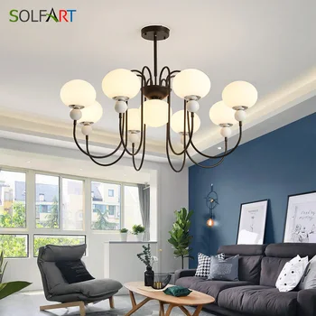 

New Modern Glass chandeliers for Livingroom Bedroom indoor lamp K9 crystal lustres de teto ceiling chandelier