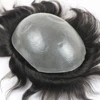 European Remy Human Hair Toupee For Men With Transparent Thin skin PU 10