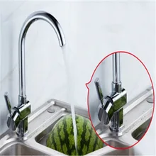 Новый Сплав Цинка Хром Смеситель Для Кухни Горячей и Холодной Кухонный Кран на Одно Отверстие Кухонный Кран Водопроводный Кран Из Нержавеющей Пятно Смесители