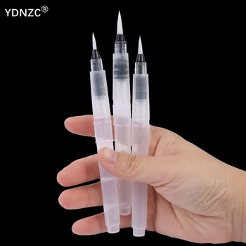 

Refillable 100 Pcs Water Fountain Pen Water Soft Head Watercolor Brush Water Soluble Color Lead Solid Paint Brush Hook Line Pen