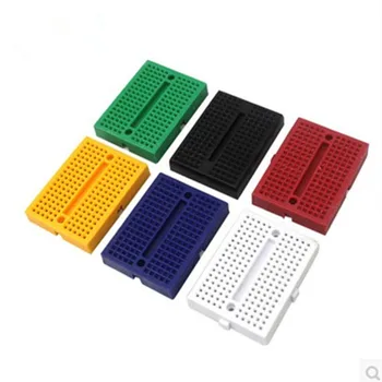 

5pcs SYB-170 Mini Solderless Prototype Experiment Test Breadboard 170 Tie-points 35*47*8.5mm