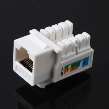 

Marsnaska 5Pcs/lot CAT6 RJ45 110 Punch Down Keystone Network Ethernet Jack Top Quality