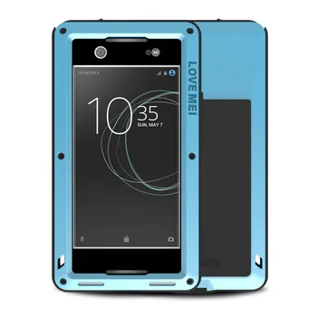 

Love Mei Waterproof Shockproof Case for SONY Xperia XA1 Ultra XA1 XZ Premium Cover Armor Metal Case Defender w Tempered Glass