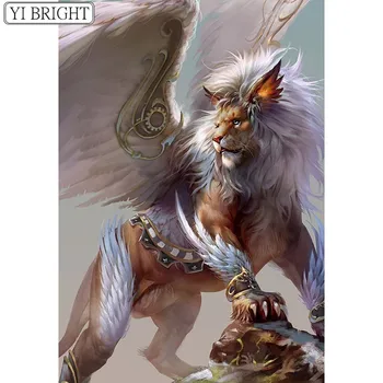 

Full Square/Round drill Diamond paintingol "Lion in heaven" 5D DIY Diamond embroidery Cross stitch Diamond mosaic Rhinestone