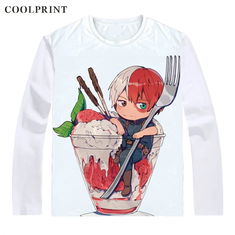 Футболка Todoroki Shouto мужская с принтом повседневная винтажная рубашка длинным