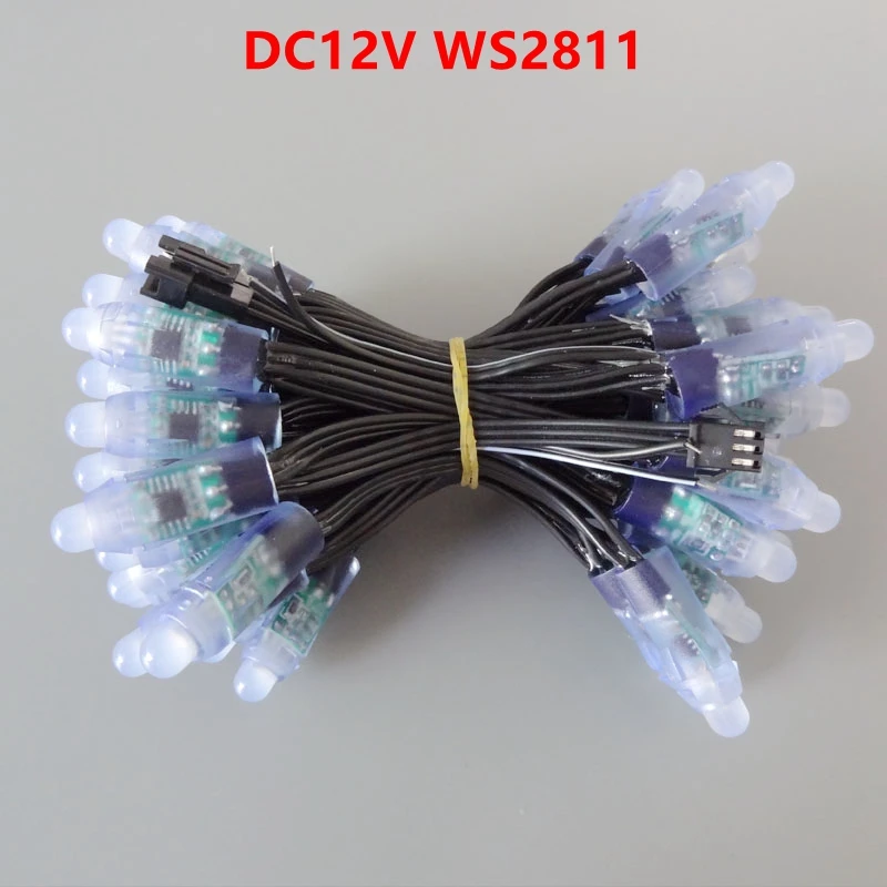 1000pcs DC5V / DC12V WS2811 IC LED Modules String Light 12MM Full Color IP68 Outdoor Waterproof Advertisement LED Pixel module