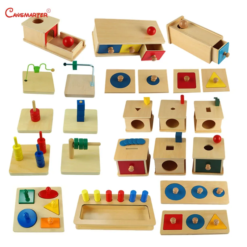 

Sensorial Montessori Sets Educational Toys Infant Toddlers Box Board Puzzles Teaching Wood Game and Toys Preschool Home SES02-2