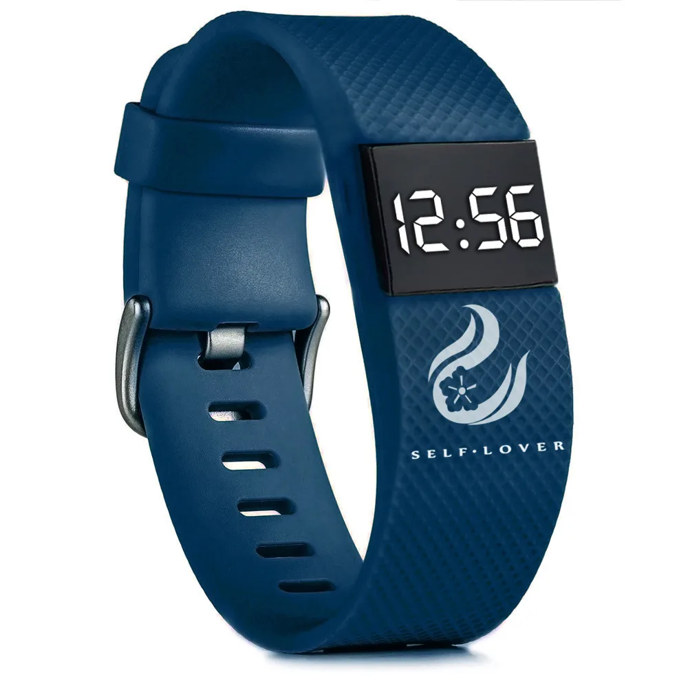 Высокое качество Горячая Распродажа модные цифровые светодиодный спортивные часы унисекс силиконовый ремешок часы для мужчин и женщин подарок#5/22 - Цвет: Dark Blue