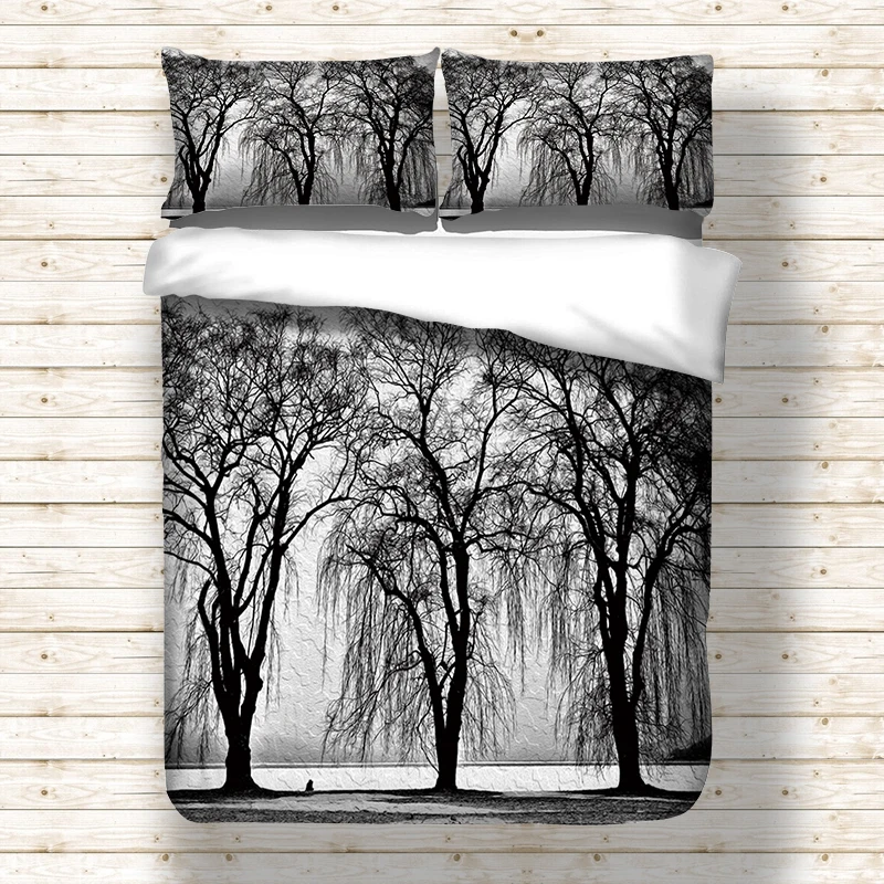 

Misty Forest Plant bedding set Printed pattern Duvet Cover Sets Full Twin Queen King Sizes Home Textiles quilt cover pillowcase