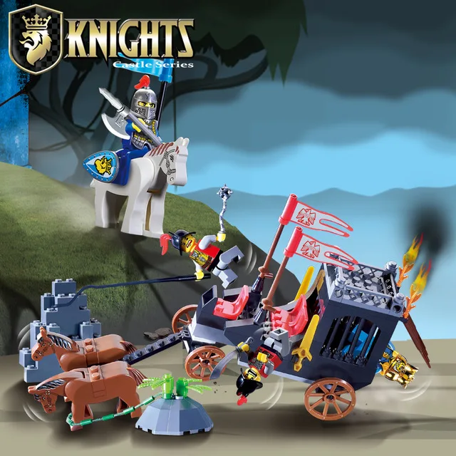

Enlighten Castle Educational Building Blocks Models Toys For Children Kids Gifts Horse Knight King Bricks Compatible LegoINGLY
