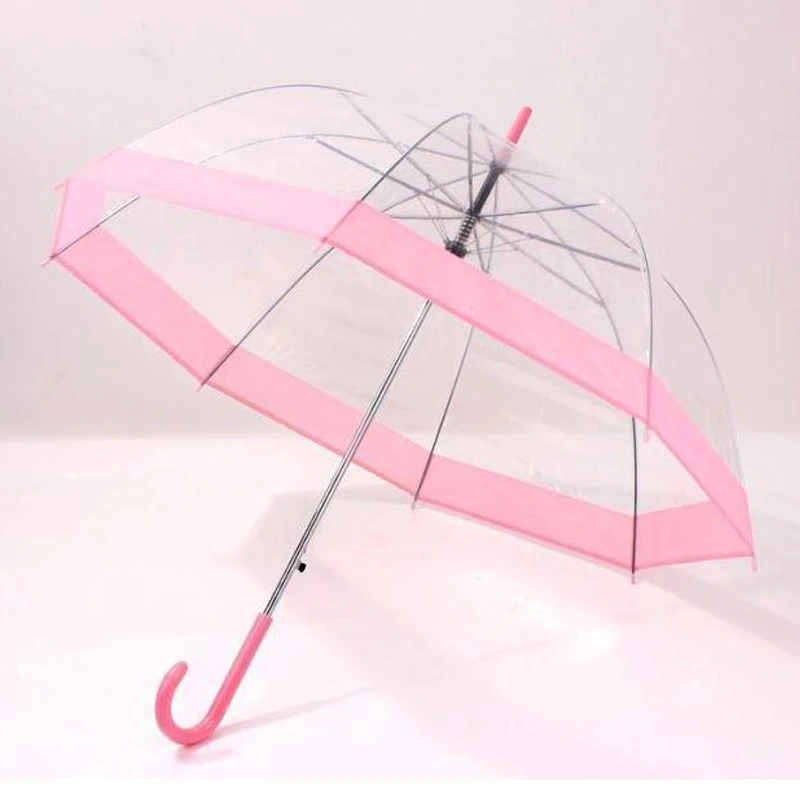 Прозрачный женский модный автоматический зонт от дождя Женский Открытый