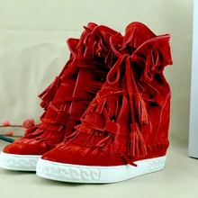 Г. Высококачественная весенне-Осенняя обувь женская повседневная обувь на шнуровке с круглым носком модная украшение в виде бахромы Уличная обувь