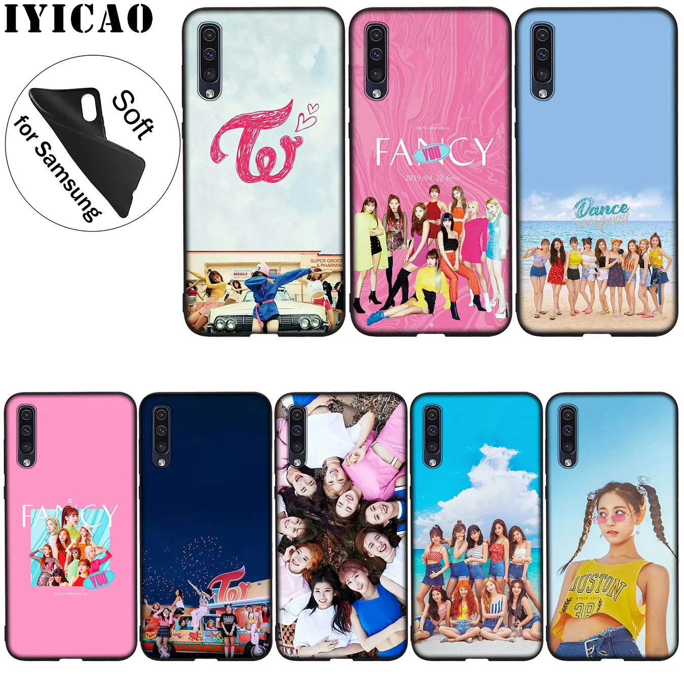 

IYICAO TWICE KPOP FANCY YOU Soft Silicone Case for Samsung Galaxy A70 A50 A40 A30 A10 M10 M20 M30 Black Cover