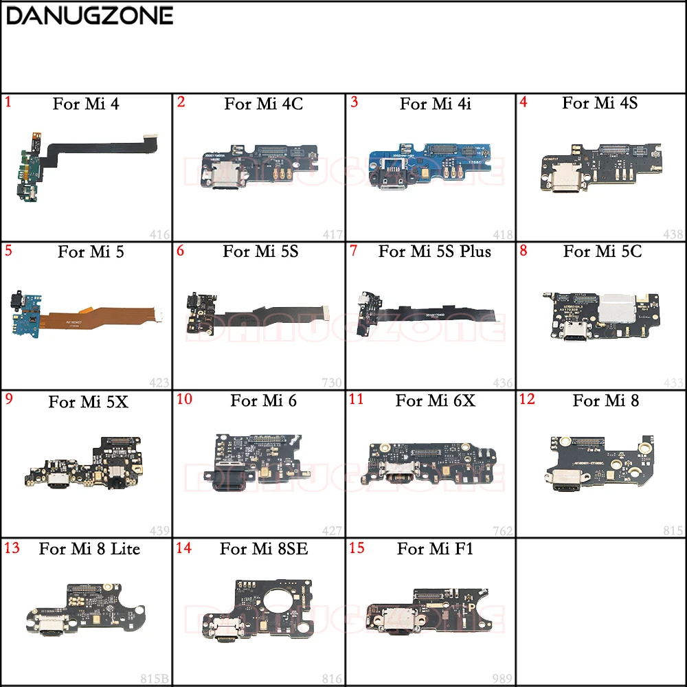 

USB Charging Port Dock Plug Jack Connector Charge Board Flex Cable For Xiaomi Mi 5 5S Plus 4 4C 4S 4I 5C 5X 6 6X 8 Lite 8SE F1